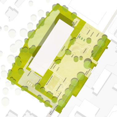 Mensa Greven - Neubau einer Mensa für die Gesamtschule in Greven. In Zusammenarbeit mit brandenfels landscape + environment